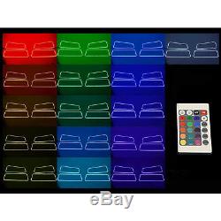 03-06 Chevy Silverado Multi-Color Changing Shift LED RGB Fog Light Halo Ring Set