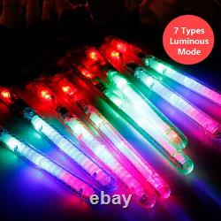 100×Glowsticks Colour Changing Party Glow LED Light Flashing Stick Wand in Dark