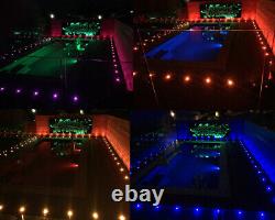10-50Pcs 50mm WIFI Half Moon LED Decking Lights RGB Colour Changing Fence Lamps