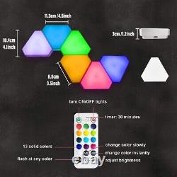 10 PCS LED Triangle Wall Light USB Decorative RGB Ambient Remote Control Light