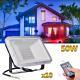 10x 50w Rgb Led Flood Light Outdoor Security Lamp Memory Color Changing Withremote