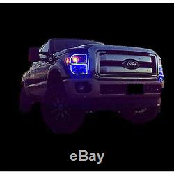 11-16 Ford F-250 Multi-Color Changing LED Headlight Halo Rings BLUETOOTH Set