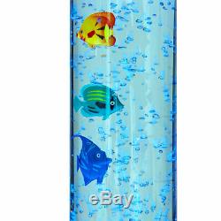120cm Colour Changing LED Sensory Mood Bubble Lamp Fish Water Tower Tube Floor