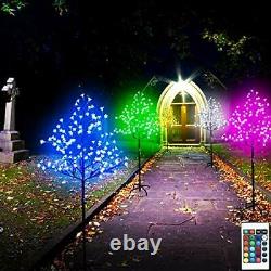 128 LED Cherry Blossom Lighted Tree Color Changing Artificial Flower Bonsai Tree