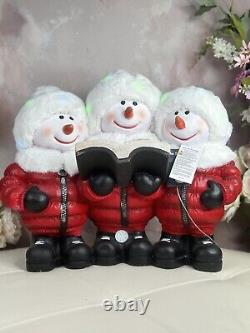 12 Color Changing LED Lights Christmas 18Trio Snowmen's Plays Holiday Music