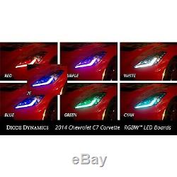 14-18 Chevy Corvette RGBW LED Multi-Color Headlight Accent DRL with Bluetooth Set