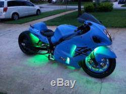 18 Color Change Led Hayabusa Motorcycle 12pc Led Neon Strip Light Kit