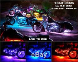 18 Color Change Led Street Glide Motorcycle 16pc Motorcycle Led Neon Light Kit