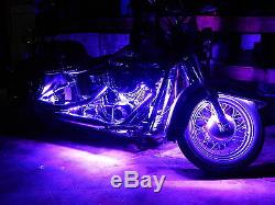 18 Color Change Led Tri Glide Motorcycle 12pc Led Neon Strip Light Kit