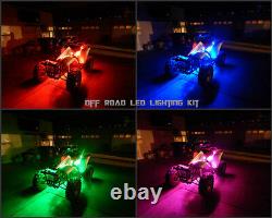 18 Color Change Led Yamaha Raptor 700 ATV UTV Quad 4 Wheeler 12pc Led Light Kit