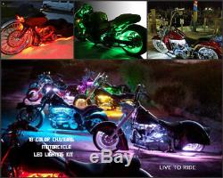 18 Color Changing Led Honda Goldwing Motorcycle 18pc Led Neon Pod Light Kit