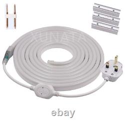 1-50m 220V 240V 2835 LED Neon Strip Light Tube Flexible Rope Waterproof+UK Plug