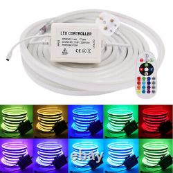 1m-25m LED Strip Neon Flex Rope Light Waterproof 220V Flexible Outdoor Lighting