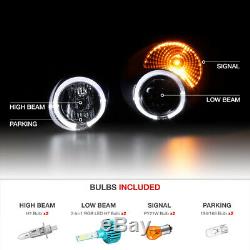 2001-2007 M-Benz W203 C-Class Halo Headlights Set COLOR CHANGING LED LOW BEAM