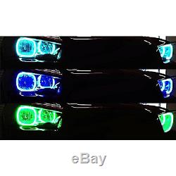 2011-14 Dodge Charger Multi-Color LED RGB Headlight Halo Ring BLUETOOTH Set