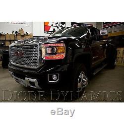 2014-2015 GMC Sierra RGBW LED Multi-Color Changing Headlight DRL Accent Bars Set