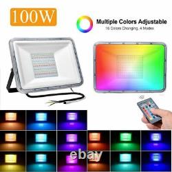 20X 100W RGB LED Flood Light Color Changing RGB Spotlight Outdoor Lamp withRemote