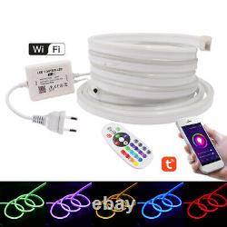220V LED Strip Neon Flex Rope Lights WIFI Outdoor Xmas DIY Lighting Waterproof