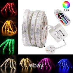 220V RGB 5050 LED Strip Lights With Controller Commercial Light Colour Changing