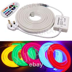 220-240V Waterproof LED Strip Neon Flex Rope Light Flexible Outdoor DIY Lighting