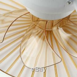 22.6 Inch Modern Ceiling fans LED With Lights Chandelier 3 Color Change Remote