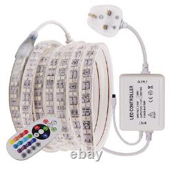 240V 220V RGB Led Strip Lights Waterproof 5050 Rope Garden Kitchen Dimmable Lamp
