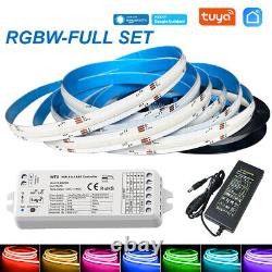 24V 5M CCT/RGB/RGBW COB LED Strip 840LEDs/m Soft Flexible FCOB Tape LED Light