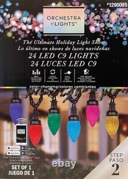 24 Gemmy Orchestra of Lights Color-Changing C9 LED Lights NEW