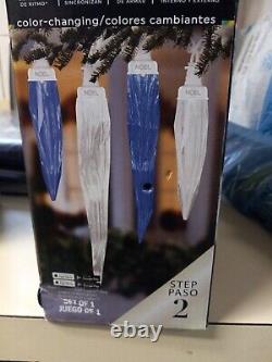 24 Gemmy Orchestra of Lights Color-Changing LED Icicle Lights nib