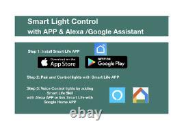 24 x 9W WiFi Smart RGBW LED Downlight for Automation, Alexa Google Home Control