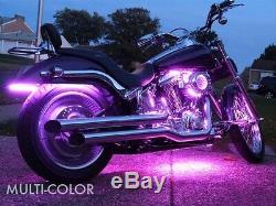 288 LED Motorcycle Neon Accent Glow Light Kit, 20 Strips, Color Changing withRemote