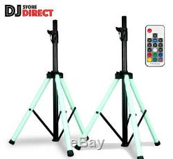 2X ADJ COLOR Changing LED Speaker Stand With Integrated LED Lights With Remote