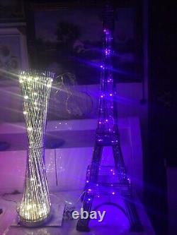 2 Night Lights Eiffel Tower Spiral Lamp 1.5m 1m Color Changing Very Beautiful