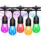 2-pack 48ft String Lights Outdoor Sync With Music, Led Rgb Color Changing Patio