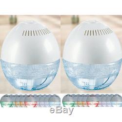 2 X Fresh Air Globe Humidifier & Purifier Ioniser Colour Changing Led Light Dd41