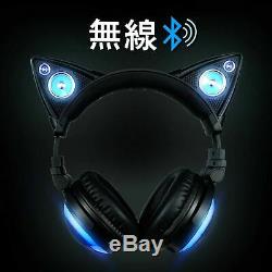 317857 Cat Ear Headphones LED High Function Wireless Color Changing AXENT WEAR