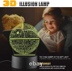 3D LED Star Wars Night Light Illusion Lamp Three Pattern and 16 Color Change Dec