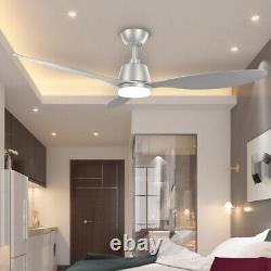 3 Colour LED Ceiling Fan Lights 6 Speed Reversible Blades Chandelier With Remote