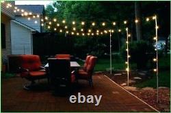 3 Pack of 48FT Outdoor Waterproof Commercial Grade Patio LED String Light Bulbs