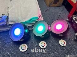 3 x Philips Living colour LED lamps with remotes
