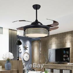 42Ceiling Fan 4 Blades LED Light 3 Speed Change and 3 Color changing WithRemote