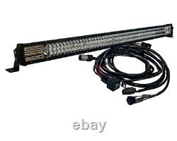 42 Amber White Dual Color Changing LED Light Bar Harness Flash Strobe 12V 24V