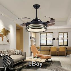 42 LED Light Ceiling Fan 3 Types Color Change Adjustable with Remote Control