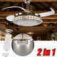 42 Luxury Ceiling Fan Led Light Chandelier Lighting 4 Blades 3-color Changing