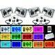 4x6 Rf Color Change Rgb Smd Halo Angel Eye Headlight 4000lm Led Light Bulbs Set