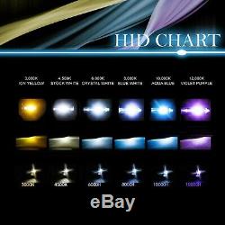 4X6 RGB LED COB Color Change Halo Crystal Headlight H4 6K HID Light Bulb Pair