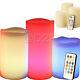 4pc Colour Changing Flickering Flameless Led Wax Mood Candles Vanilla Scented