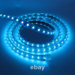 5050 RGB LED Strip Flexible Rope Outdoor Lights+Waterproof Controller 220V 240V
