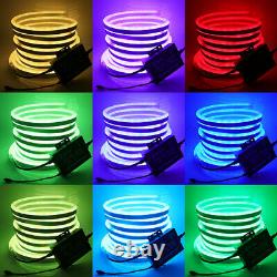 5050 RGB LED Strip Neon Rope Lights Waterproof 220V Flexible Outdoor Lighting UK