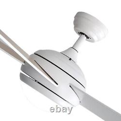 52inch Ceiling Fan LED Light Adjustable Wind Speed 3 Color Changing with Remote